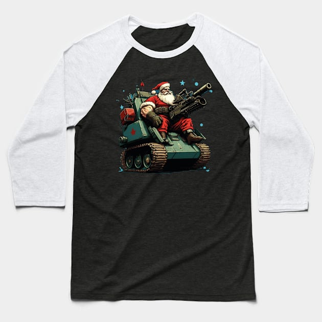 santa claus Baseball T-Shirt by rocknerd